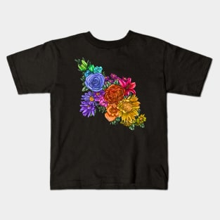 Rainbow Blooming Kids T-Shirt